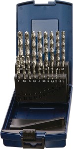 Zestaw wierteł spiralnych DIN 338 Typ VA śred. znamionowa 1–5,9x0,1 mm HSS-Co 50