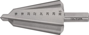 Wiertło stożkowe do blachy zakres wiercenia 16–30,5 mm HSS-Co długość całkowita