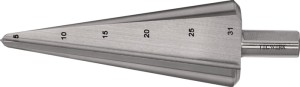 Wiertło stożkowe do blachy zakres wiercenia 5–31 mm HSS-Co długość całkowita 103