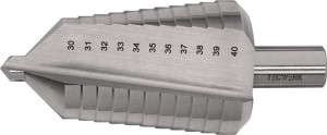 Wiertło stopniowe zakres wiercenia 30–40 mm HSS z rowkami prostymi liczba ostrzy