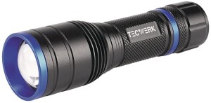 Latarka kieszonkowa LED 150-500 lm 3xAAA 100/170m czarny TECWERK