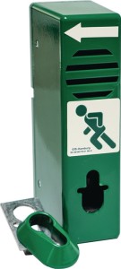 Wychylany czujnik drzwi 920 000 ustawiony dla półcylindra zielony lakierowany po