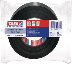 Taśma z tkaniny z folią tesaband® Standard 4688 czarny długość 50 m, szerokość 5