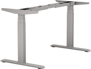 Rama stołu wysokiego-niskiego E-MORE 2M3S GS silber RAL 9006 wysokość 640–1290 m