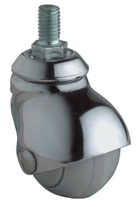 Kółko jezdne obrotowe śred. koła 40 mm udźwig 30 kg M10 guma szara