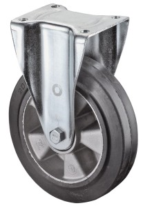 Kółko stałe do dużych obciążeń śred. koła 125 mm udźwig 220 kg guma elastyczna 1