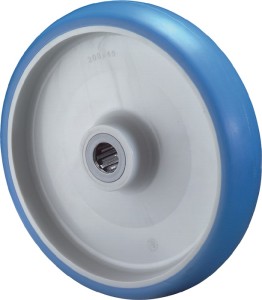 Zapasowe koło śred. koła 125 mm udźwig 180 kg poliuretan, niebieski śred. osi 15