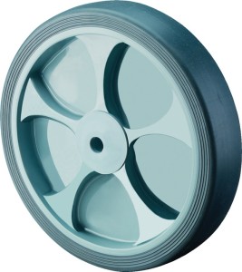 Zapasowe koło śred. koła 125 mm udźwig 120 kg guma szara śred. osi 15 mm długość