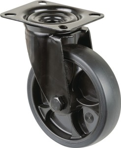 Kółko skrętne śred. koła 125 mm udźwig 120 kg kółka skrętne gumowe płyta dł. 104