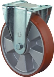 Kółko stałe do dużych obciążeń śred. koła 125 mm udźwig 450 kg odlew z poliureta