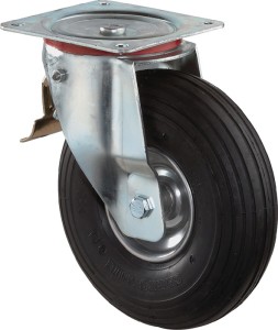 Koło pneumatyczne śred. koła 260 mm udźwig 130 kg z płytą przykręcaną kółko skrę