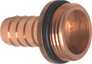 Końcówka węża mosiądz wielkość węża 19 mm gwint zewnętrzny 3/4 cal. o-ring MEGA