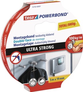 Taśma montażowa Powerbond Ultra Strong 55792 biały długość 5 m, szerokość 19 mm