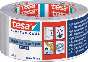 Taśma klejąca aluminiowa Strong 63652 z paskiem ochronnym długość 25 m, szerokoś