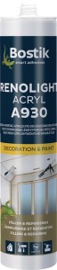 Szpachlówka wypełniająca RENOLIGHT ACRYL A930 biały B2 wg DIN 4102 300 ml BOSTIK