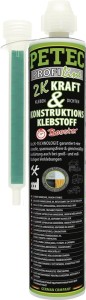 Dwuskładn. klej mocny / konstrukcyjny 250 ml czarny kartusz PETEC