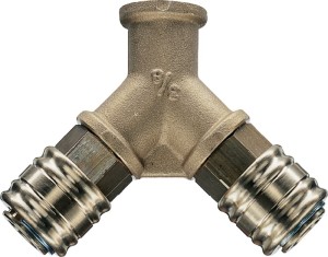 Rozdzielacz gwint G 3/8 cal./15,39 mm DN 7,2, gwint wewnętrzny, 2 złącza EWO