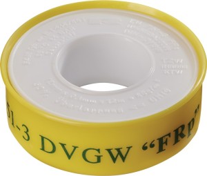Taśma uszczelniająca PTFE FRp dł. 12 m szer. 12 mm śr. 0,1 mm biały 60 g/m² kółk