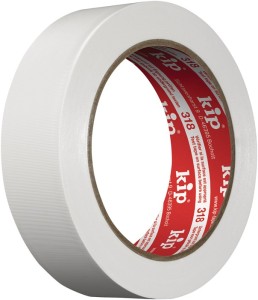 Taśma ochronna PVC 318 biały długość 33 m, szerokość 30 mm kółko KIP