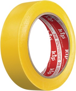 Taśma ochronna PVC 318 żółty długość 33 m, szerokość 50 mm kółko KIP