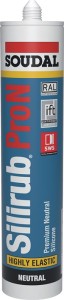 Środek uszczelniający silikonowy Silirub Pro N czarny 300 ml kartusz SOUDAL