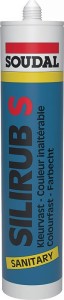 Silikon sanitarny Silirub S szary 300 ml kartusz SOUDAL