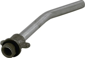 Długa dysza dozująca ze śrubą skrzydełkową długość 250 mm wygięta 45 stop. (alu.