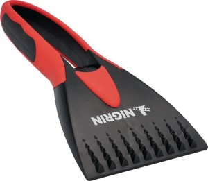 Skrobak do oblodzonych szyb 2K krawędź skrobiąca 95 mm długość 21 cm czarny-czer
