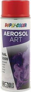 Lakier kolorowy w sprayu AEROSOL Art ognista czerwień błyszczący RAL 3000 400 ml