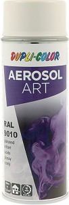 Lakier kolorowy w sprayu AEROSOL Art czysta biel błyszczący RAL 9010 400 ml spra