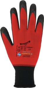 Rękawica Condor wielkość 10 czerwony/czarny 98% poliamid / 2% elastan EN 388, EN