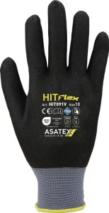Rękawica Hit Flex V wielkość 9 czarny/szary 98% poliamid / 2% elastan z pianką n