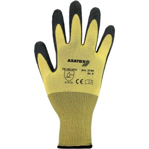 Rękawica wielkość 8 żółto/czarna EN 388 kategoria OWO II nylon z naturalnym late