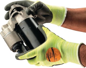 Rękawica HyFlex® 11-423 wielkość 10 szaro/jasnożółta EN 388, EN 407 kategoria OP