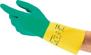 Rękawiczka do substancji chemicznych AlphaTec® 87-900 wielkość 9 zielony/żółty E