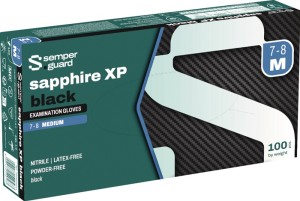 Rękawica jednorazowa Semperguard Nitril Style wielkość XL czarny nitryl EN 374,
