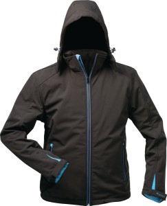 Kurtka zimowa Softshell Uranos wielkość XL czarno/niebieska ELYSEE
