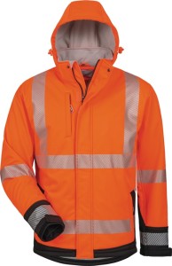 Kurtka robocza ostrzegawcza Softshell Lukas wielkość M pomarańczowy/czarny ELYSE