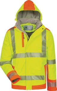 Kurtka robocza ostrzegawcza Softshell Rickmer wielkość S żółty/pomarańczowy ELYS