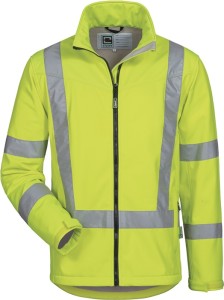 Kurtki robocze ostrzegawcze Softshell Adhels wielkość L żółty ELYSEE
