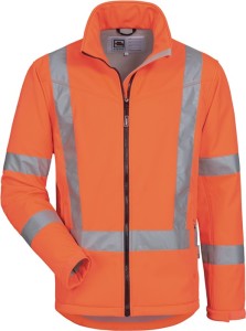 Kurtki robocze ostrzegawcze Softshell Wilmer wielkość M pomarańczowy ELYSEE