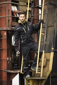 Kurtka lotnicza Terrax Workwear wielkość XXL czarno/limonkowa TERRAX