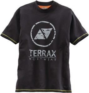 Koszulka męska Terrax Workwear wielkość XL czarno/limonkowa