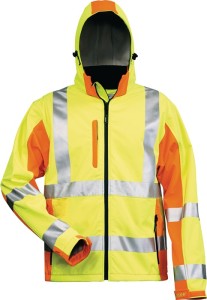 Kurtka robocza ostrzegawcza Softshell JIM wielkość XXL żółto/pomarańczowa ELYSEE