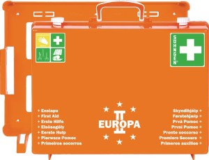 Walizka pierwszej pomocy EUROPA II szer. 400 x wys. 300 x gł. 150 ok. mm pomarań
