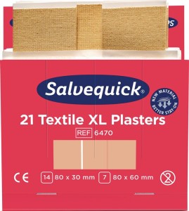 Pasek plastra Salvequick plaster tekstylny bardzo duży 6 opakowanie uzupełniając