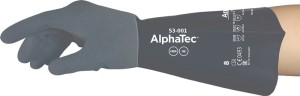 Rękawiczki do substancji chemicznych AlphaTec 53-001 wielkość 8 szary/czarny EN