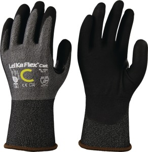 Rękawice antyprzecięciowe LeiKaFlex® CUT RL 1636 wielkość 8 szary/czarny EN 388