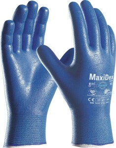 Rękawica MaxiDex® wielkość 11 niebieski EN ISO 374-5/EN 388 kategoria PSA III AT