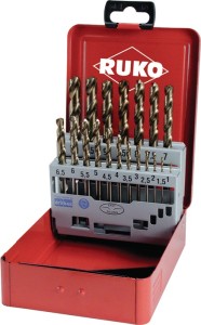 Zestaw wierteł krętych DIN 338 typ VA śred. znamionowa 1–10 x 0,5 mm HSS-Co5 zło